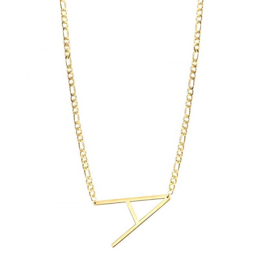 NEW 18K Gold Initial Alphabet Pendant Necklace - Picture 6 of 12